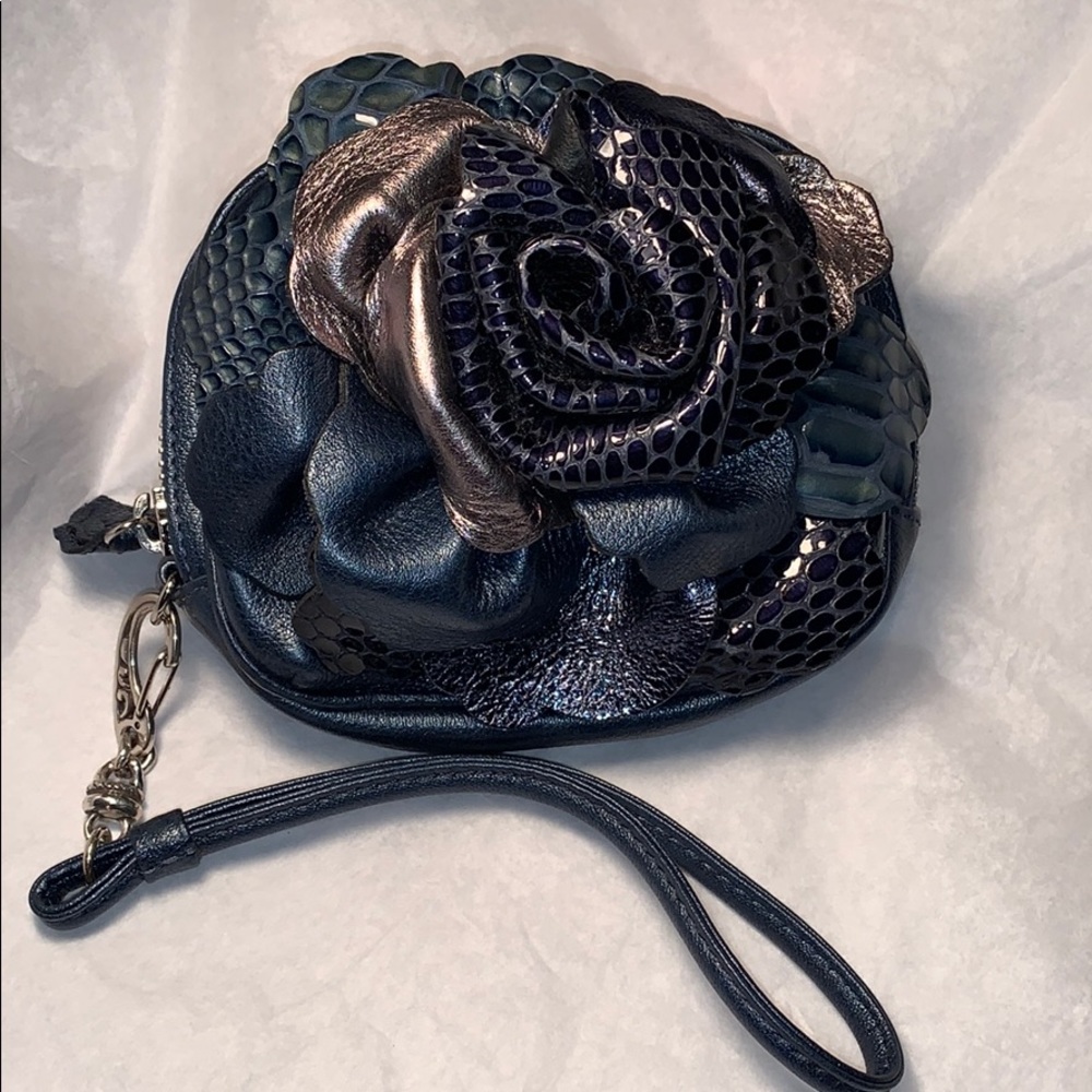 NWOT Brighton wristlet/mini purse leather rose